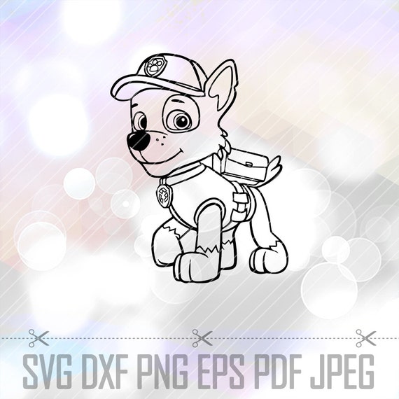 Download SVG DXF Paw Patrol Rocky Vector Cut File Cricut Designs