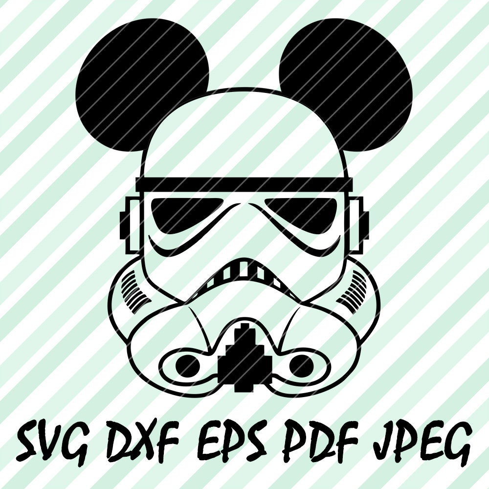 Download Star Wars Stormtrooper Mickey Ears Disney SVG DXF Cricut