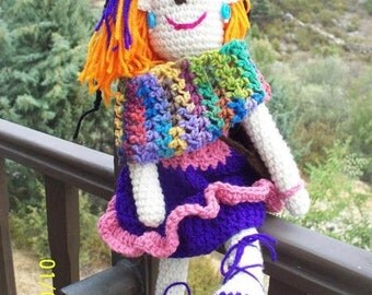 Achuchable hippie doll with or without rattle