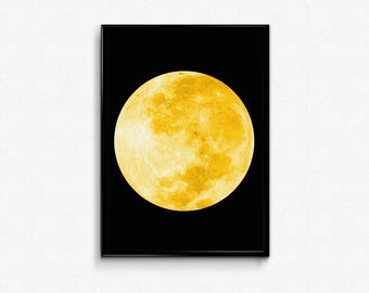 Realistic moon | Etsy