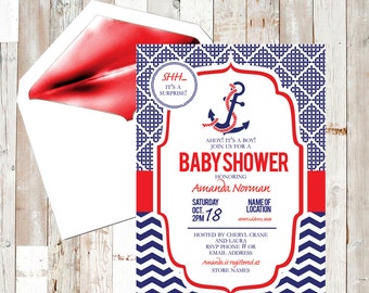 Nautical Baby Shower Invitation