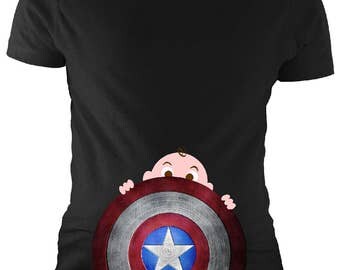 baby peeking out shirt