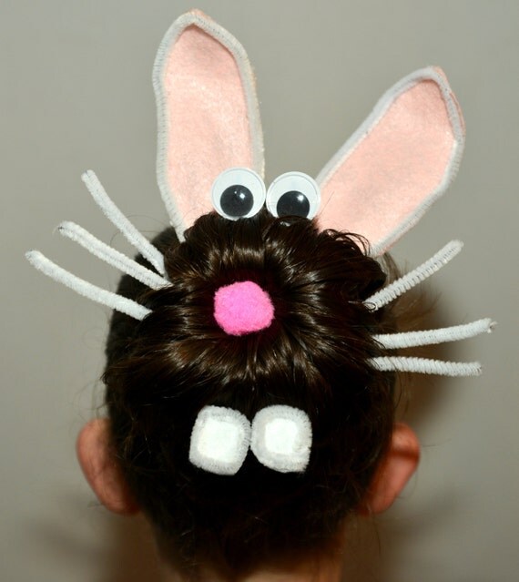 Easter Bunny Hair Bun Kit from HairyOccasions on Etsy Studio Easter Bunny Hair Bun Kit from HairyOccasions on Etsy Studio