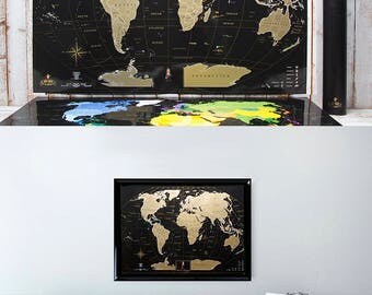 Black World Map, Scratch Off Map, Scratch Off, World Maps, Travel Map World, Map Poster, World, Map Of The World, Scratch World Map