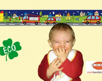 ECO kids trim: fire night - borders for children, border for allergy sufferers, wall border, nonwoven, wall trims, fire