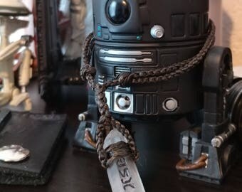 Custom "Peace" Etched Crystal Necklace - Inspired by Star Wars Kyber