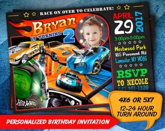 Hot Wheels Invitation / Hot Wheels Birthday Invitation / Hot Wheels Party / Hot Wheels Invite / Hot Wheels Birthday / Hot Wheels Card SS