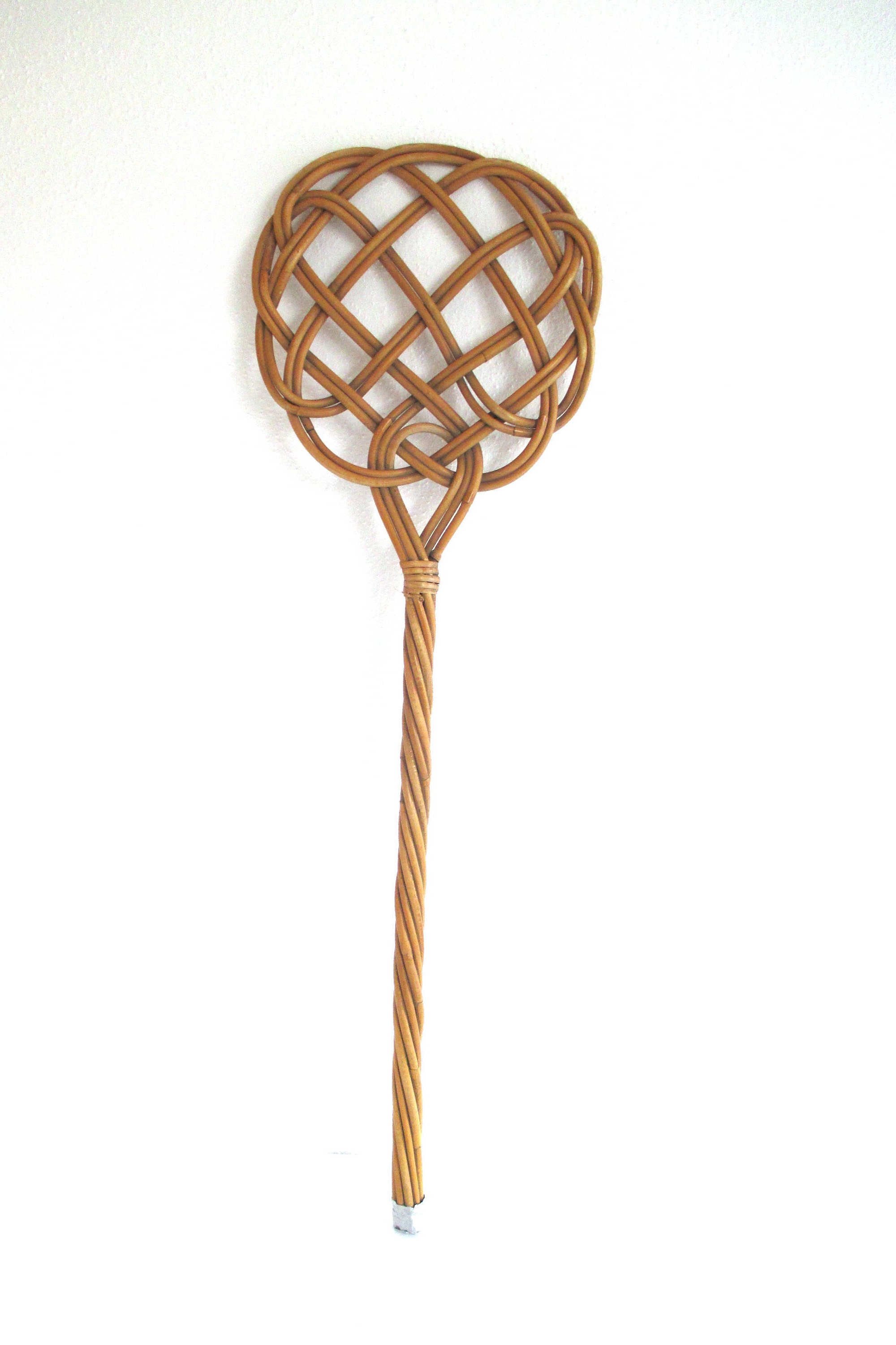 Antique Rug Beater Germany Wicker Carpet Whipper Woven