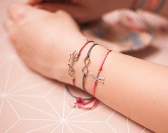 Delicate Love Bracelet. Dainty Love Charm Bracelet. Silver Plated Macrame Bracelet. Love Bracelet. Macrame Bracelet. Love Word Bracelet
