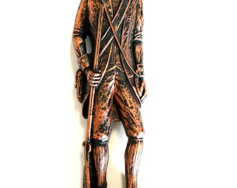 Coppercraft Guild Colonial Soldier Wall Plaque by Dart Industries 1971