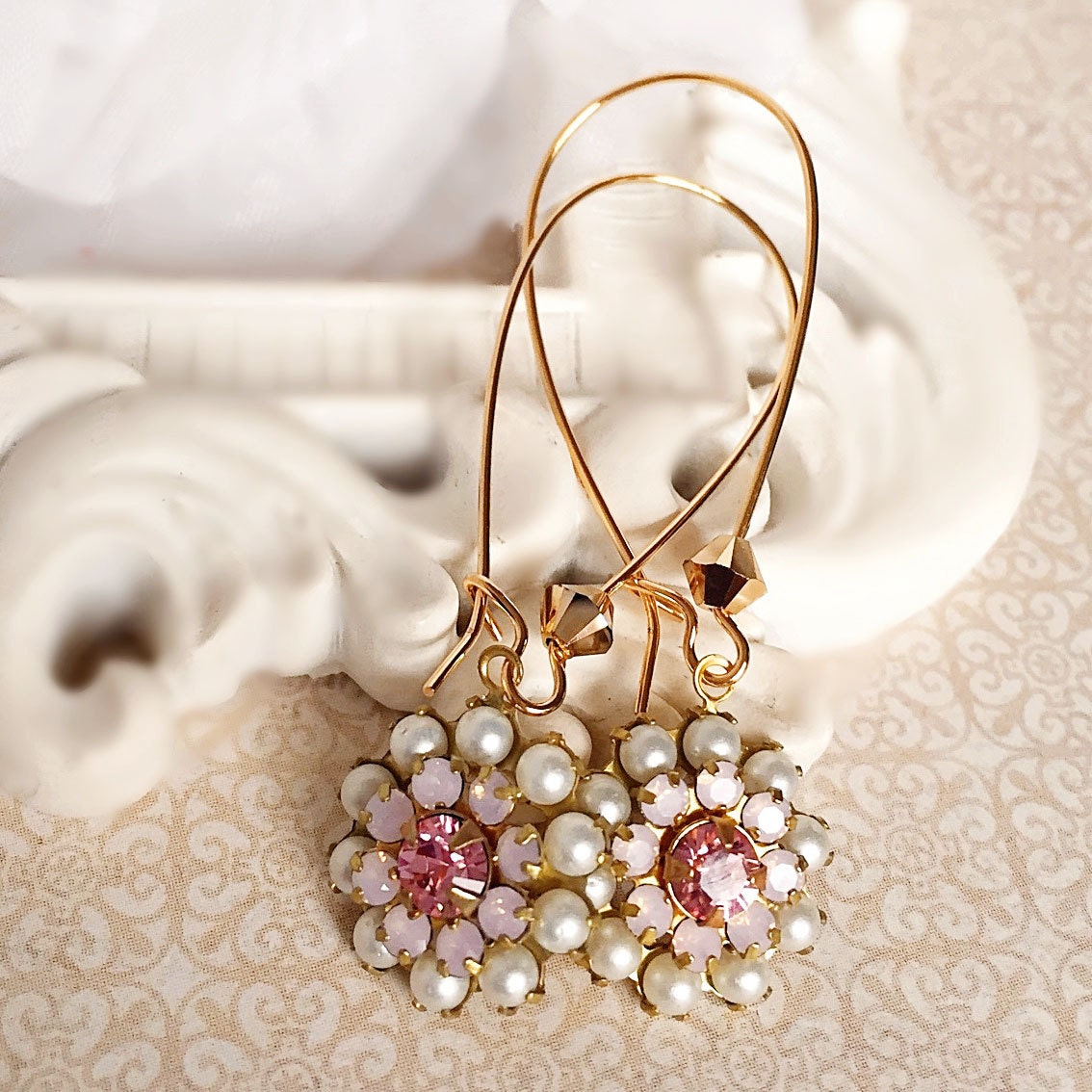 Wedding Earrings - Romantic - Victorian Earrings - Bridesmaid Gifts - FIORE Innocence