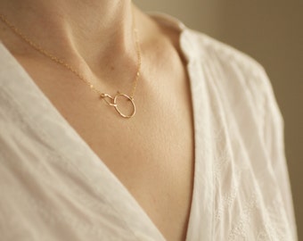 Circle Circle Jewelry, Two Circles Necklace, Gold Circle Necklace, Silver Circle Necklace, Connected Circles, Linked Circles, Circle Circle