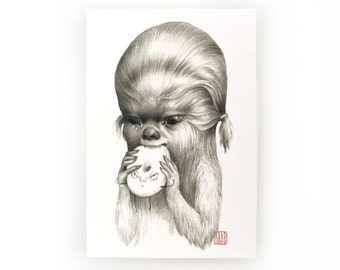 Farrah Bite - 4 x 5.75 Mini Art Print by Mab Graves - unframed