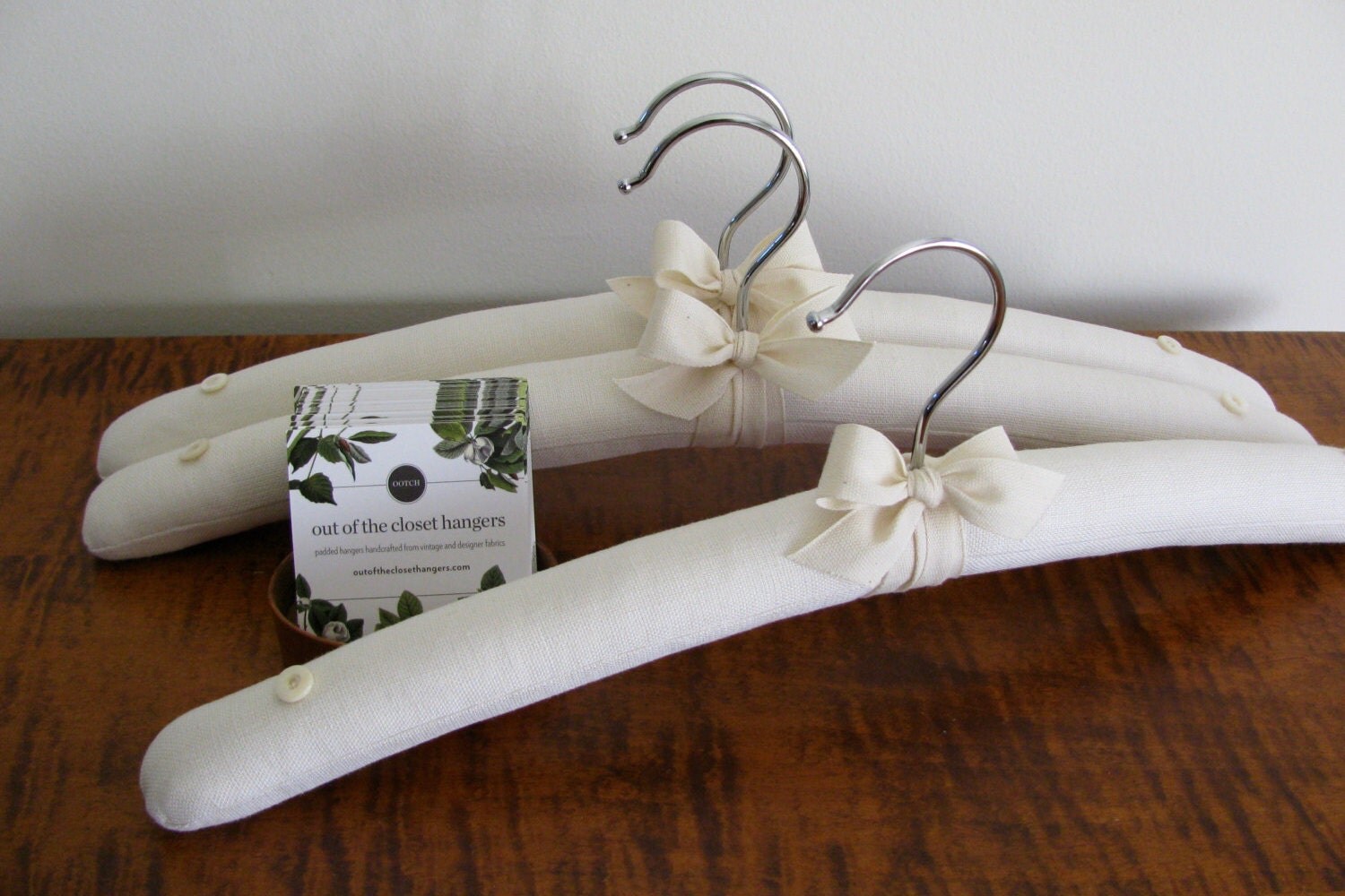 Ivory Linen Hangers Padded Hangers Ivory Linen Clothing by ootch