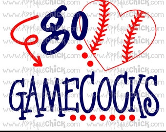 Go Gamecocks Baseball SVG Clipart