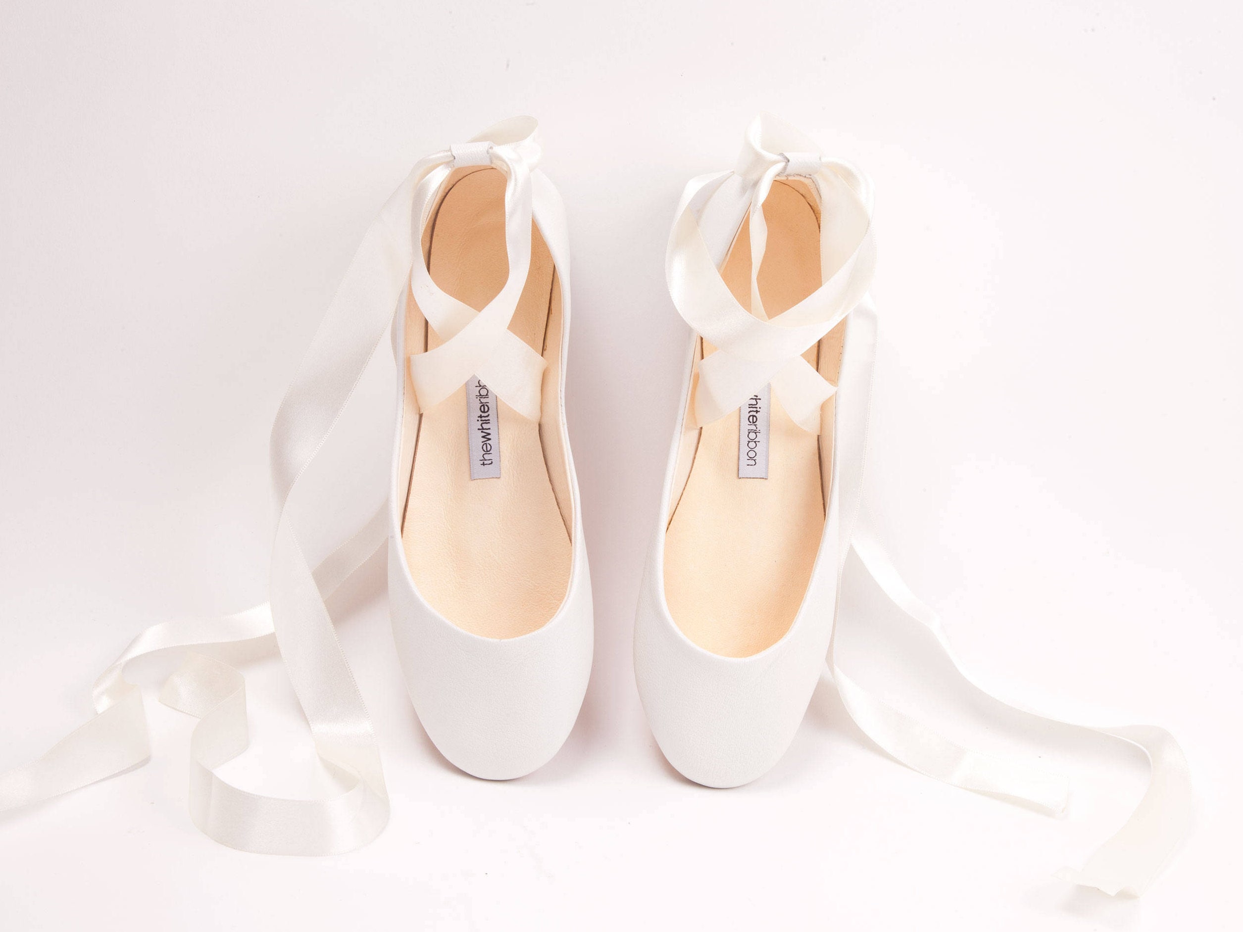 plain white ballet flats