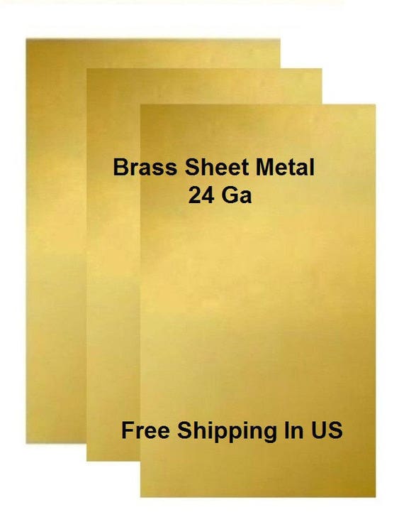 24 Ga Solid Brass Sheet Metal Assorted Sizes Available / Made