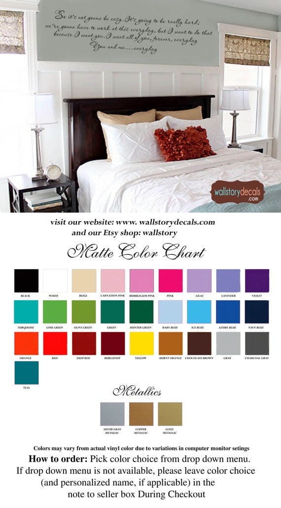 You and Me - The Notebook Wall Quote Decal by WallStory