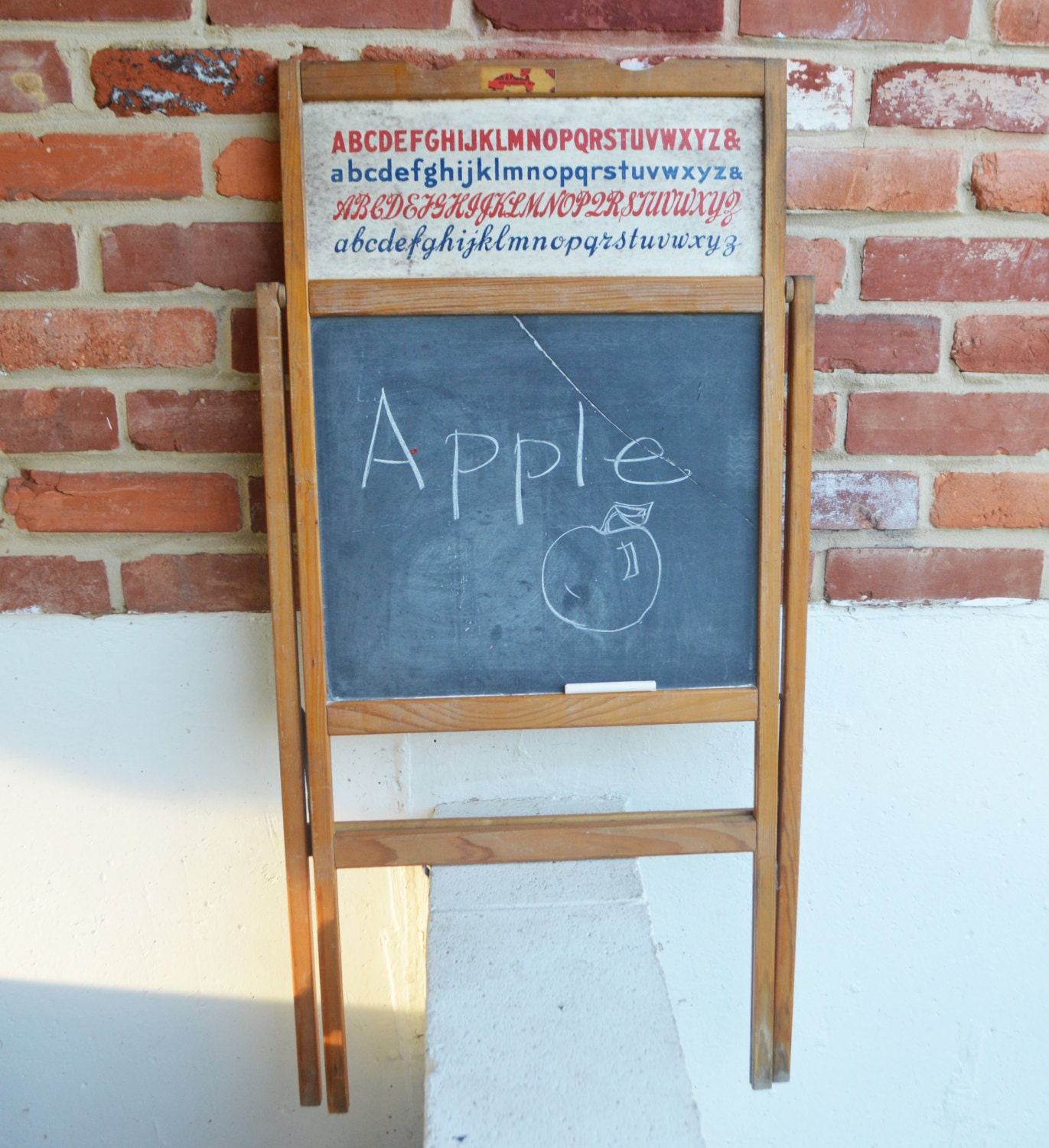 Vintage Child's ABC Chalkboard Easel