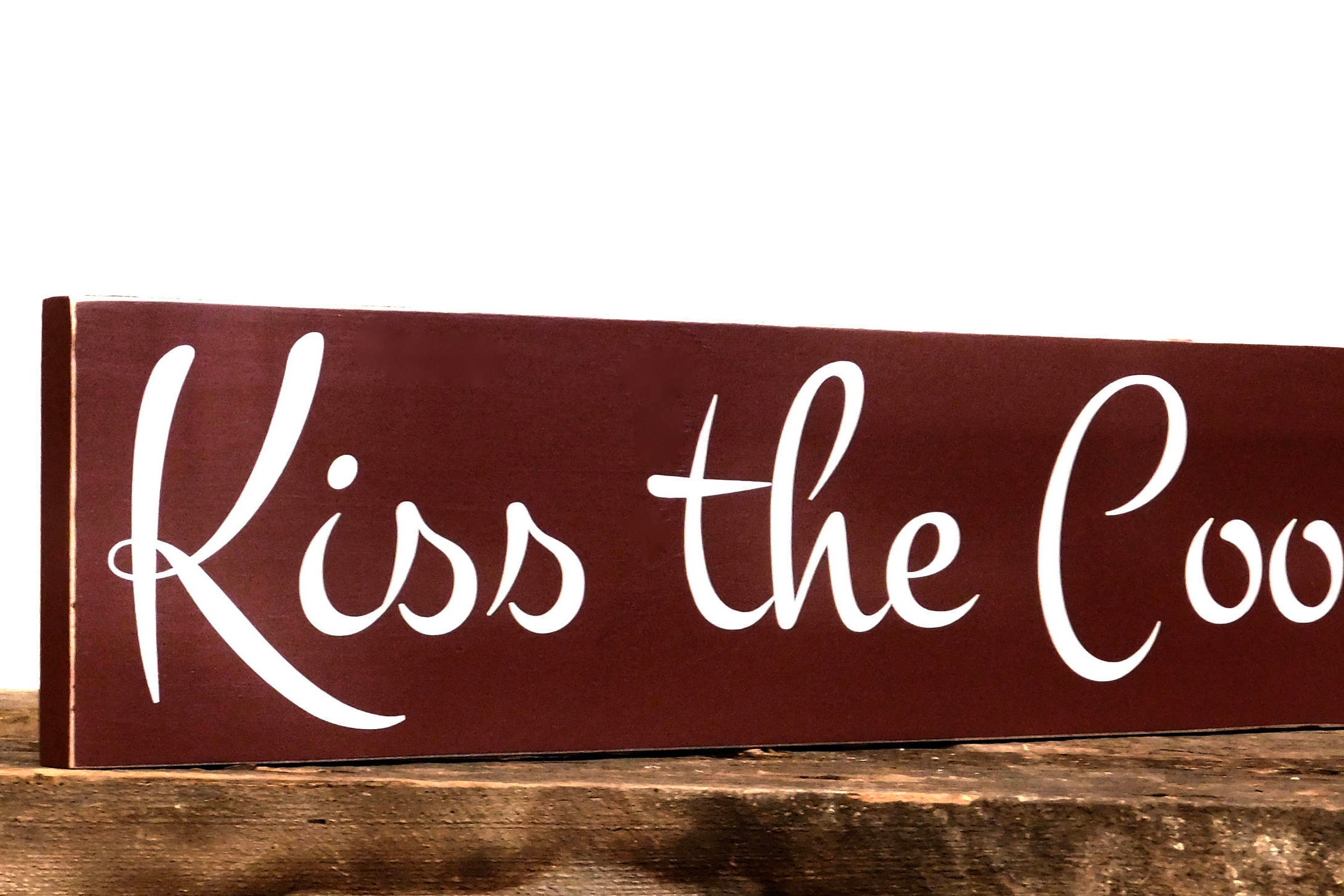 Kitchen sign kiss the cook kitchen decor wall hanging