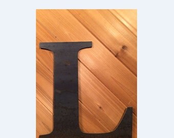 Large 20" Raw or Painted Metal Letter L by PrecisionCut on Etsy