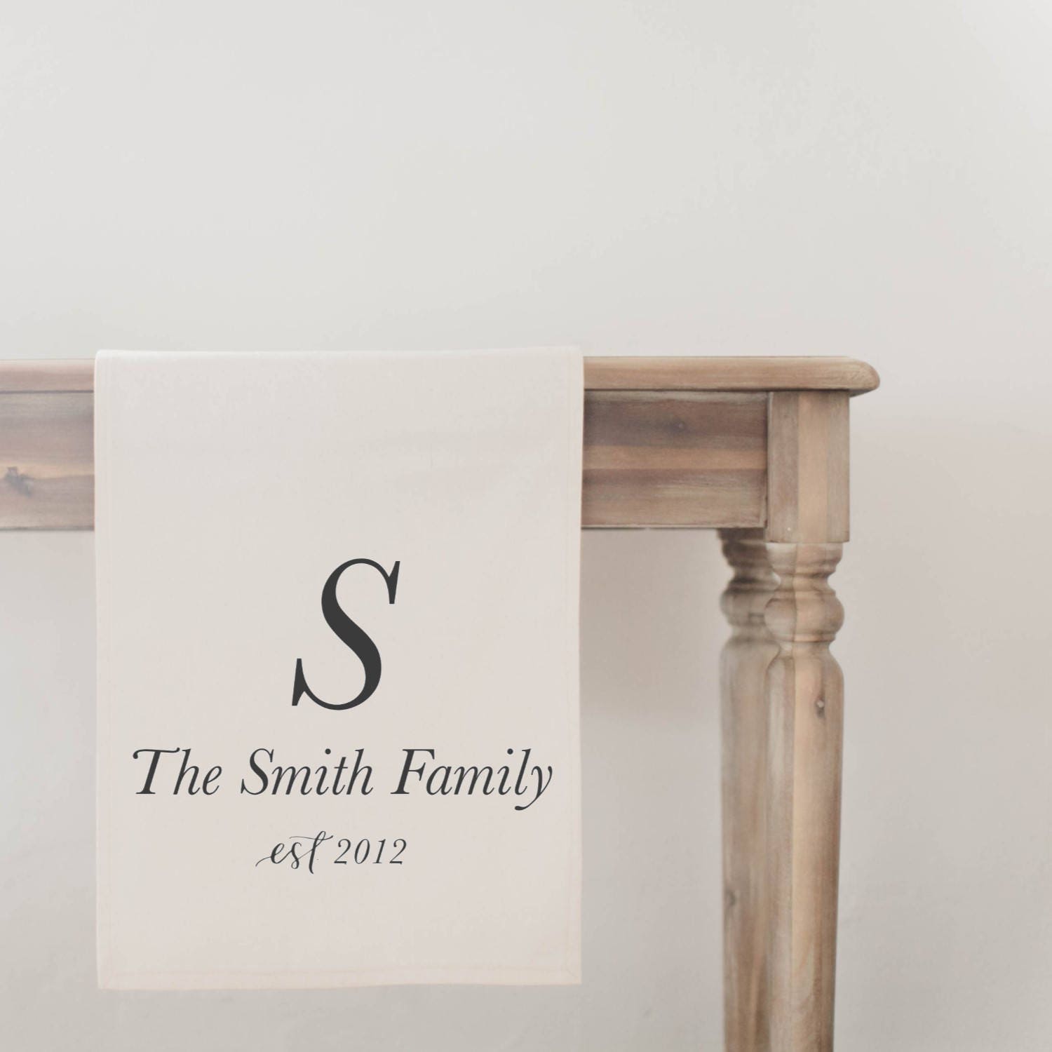 Personalized Table Runner Family Name