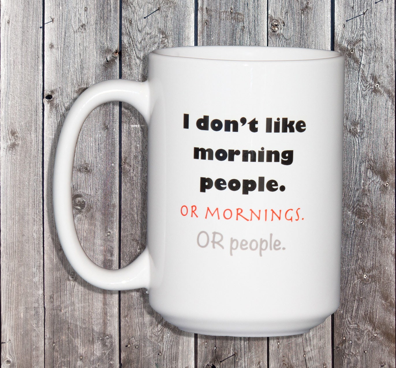 Morning People Mug Nerdy Custom Coffee Mug Gifts for Him