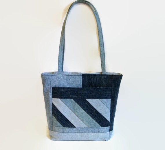 blue jean tote bag