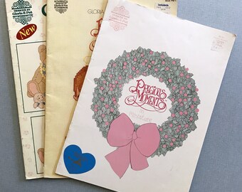Lot of 3 Cross Stitch Pattern Books (Precious Moments & Cherished Teddies)