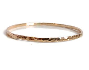 Hammered Gold Bangle Gold Bangle Bracelet Gold Filled Bangle Classic Bangle Hand Forged Bangle Textured Bangle Gold Stacking Bangle