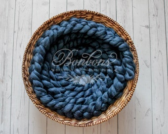 NAVY Blue Newborn Braid, Newborn Prop, newborn boy, newborn basket stuffer Newborn prop, basket filler, basket stuffer, newborn blanket