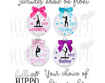 Personalized Gymnastics Ornament/ Christmas Ornament for Gymnast/ Bulk Gymnastics Team Gift/ Gymnastics Coach Gift Includes Gift Box