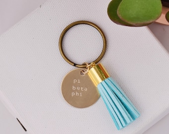 Pi Beta Phi Sorority Keychain, Personalized Pi Phi Sorority Key Chain, Pi Phi Sorority Tassel Keychains, Big Little Keychain