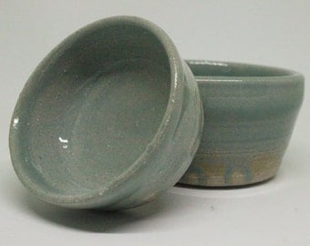 Teal Green Celadon Stacking Pottery Bowls, Handmade Pottery, Ceramic Bowls, Stacking Bowls, Pottery Bowls