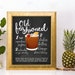 Moscow Mule Chalkboard Cocktail with Recipe PRINTABLE Wall