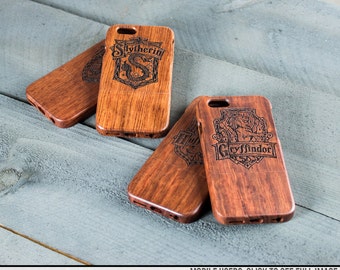 Harry Potter Hogwarts Engraved iPhone Case - Gryffindor, Hufflepuff, Ravenclaw, Slytherin