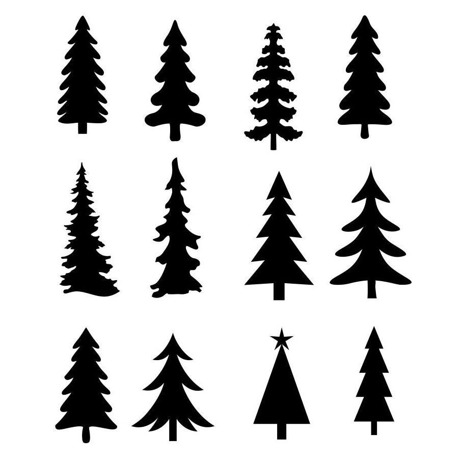 Download Christmas Tree Evergreen Clipart Silhouettes, eps dxf pdf ...