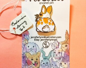 Bodacious Bunny Ver 2 Enamel Pin - Pet Series