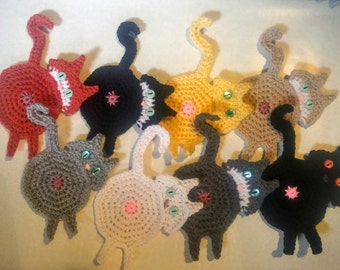 Cat Butt Coasters set of 4