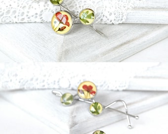 Unique gift for women Flower jewelry for hair Cute gift for kids flower hair pin Gift for flower girl Bobby pins Flower barettes Nature gift