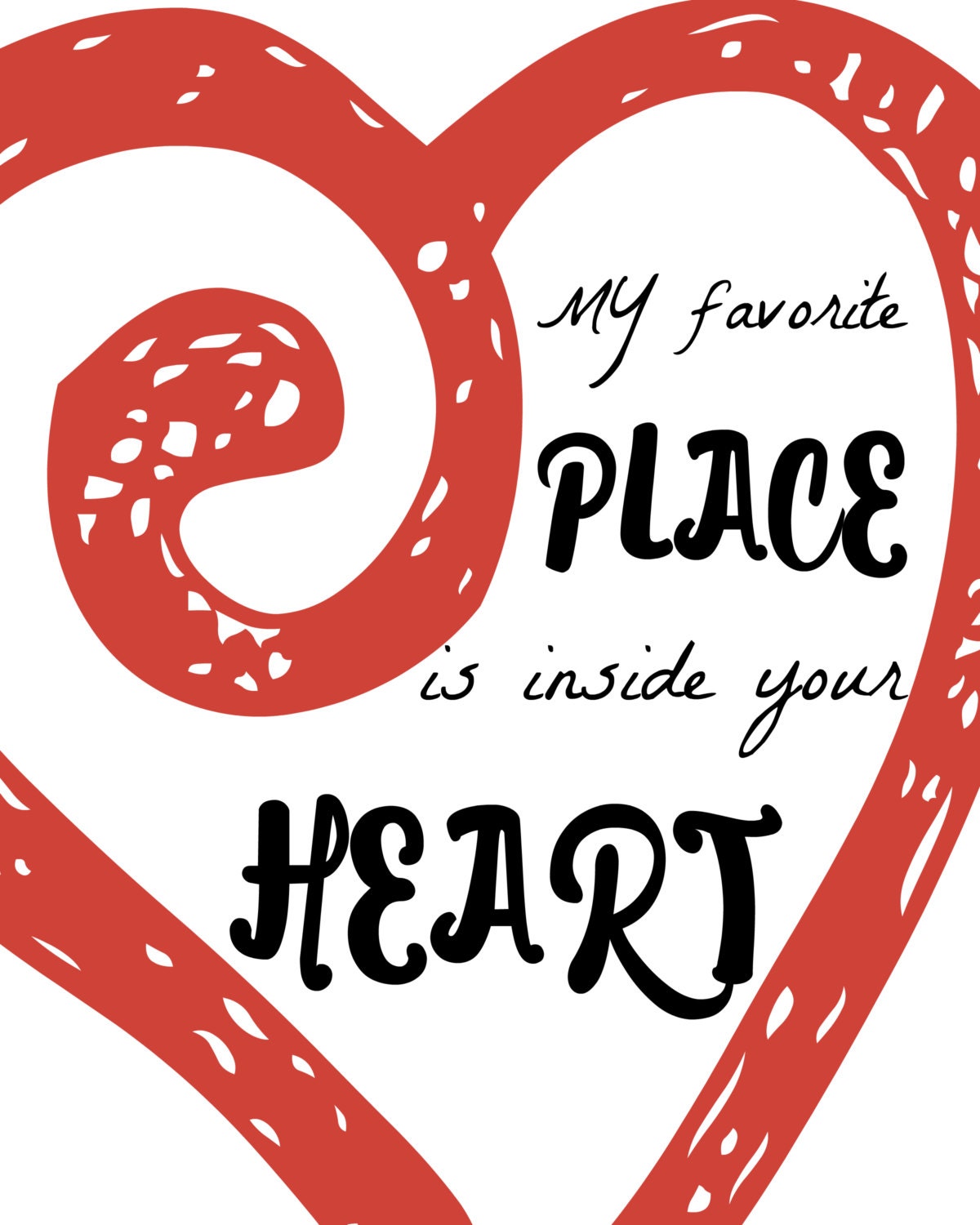 My Favorite Place Quote 8x10