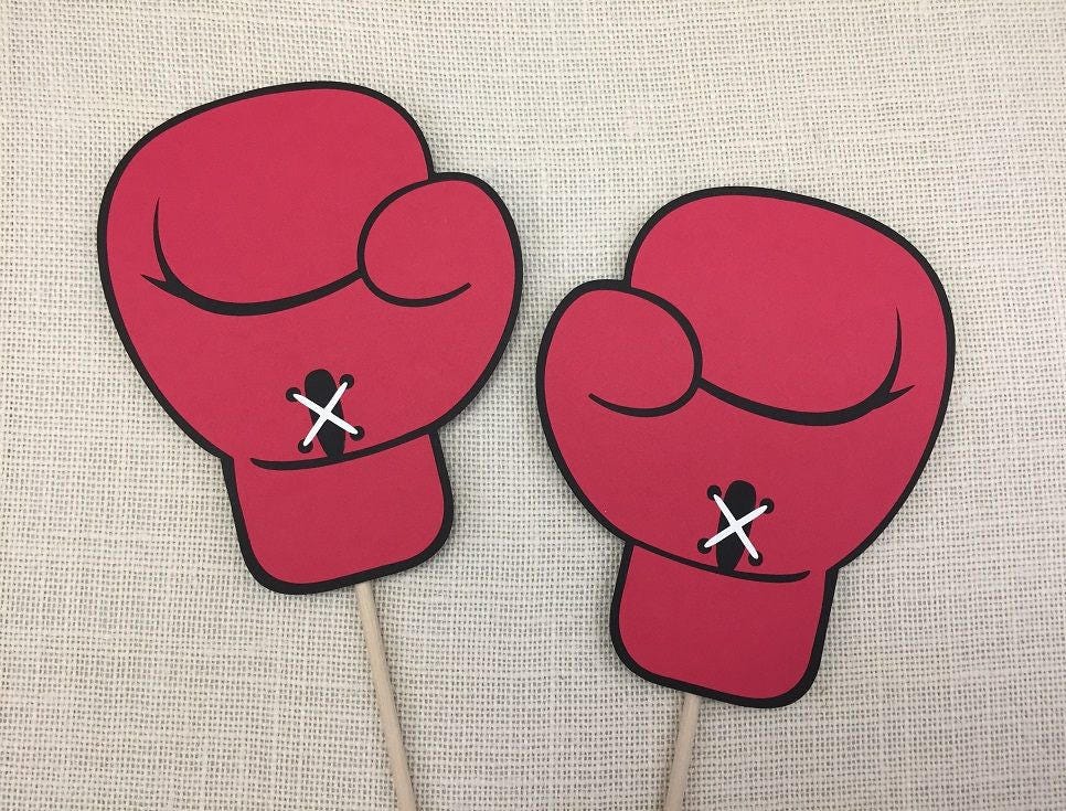 Red Boxing Gloves Photo Props / Photo Booth Props / Boxing