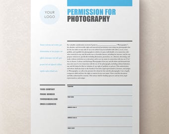 Printable Photography Contract, Model Release, Permission Form, Photo Studio Form, Photographer Template, Photo Session, session form