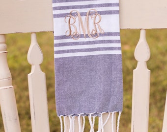 Monogrammed Tea Towel | Hand Towel | Monogram Kitchen Towel | Housewarming Gift | Hostess Gift | Gifts for Her | Fringe | Farmhouse Towel