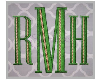 Engraved Filled Monogram Set - 2" 2.5" 3" 3.5" 4" - Machine Embroidery Fonts PES Embroidery Fonts BX Fonts Monogram Fonts - Instant Download