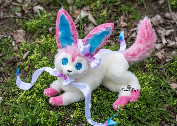 CUSTOM ORDERPoseable Pokemon Sylveon. Fox plush Eevee