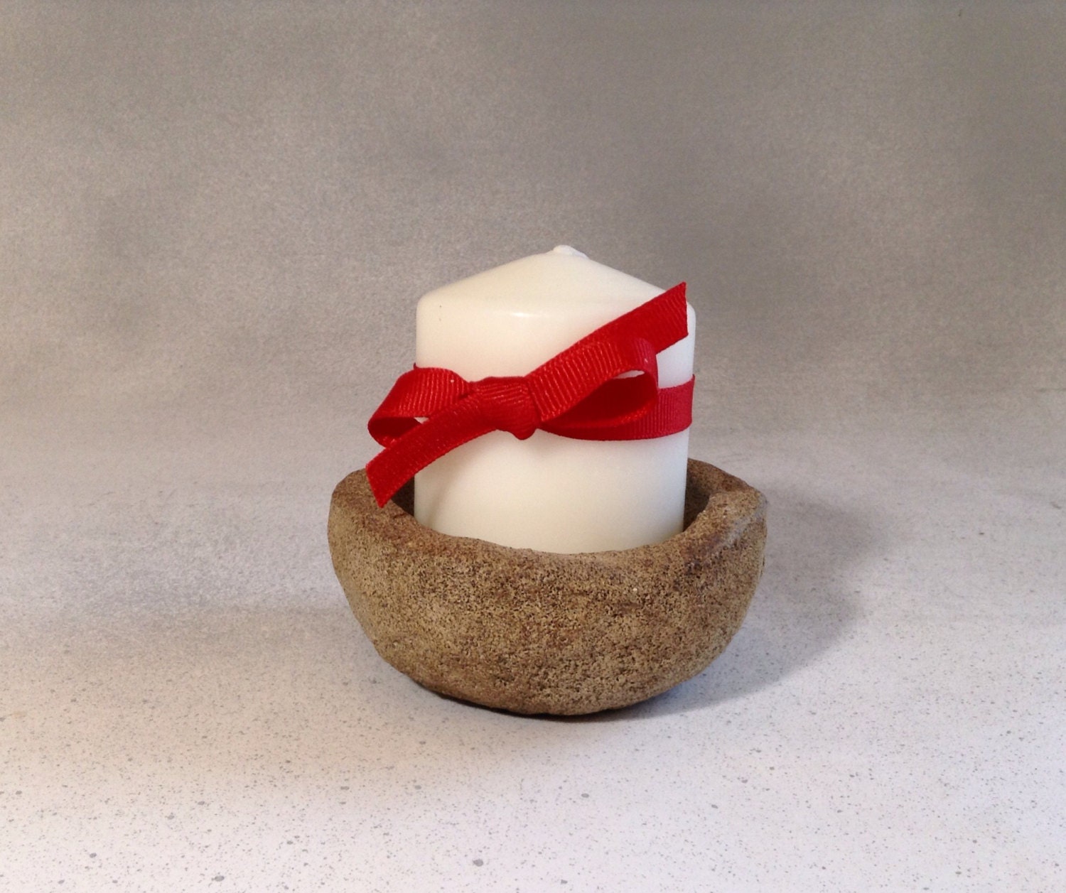 Ceramic Candle Bowl with Candle