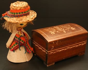 Wooden Box, Jewelry box, Treasury box, Hand carved box, Jewelry WoodenBox, Folk Box, Trinket box, Folk Art, Folk art box, Decorative box