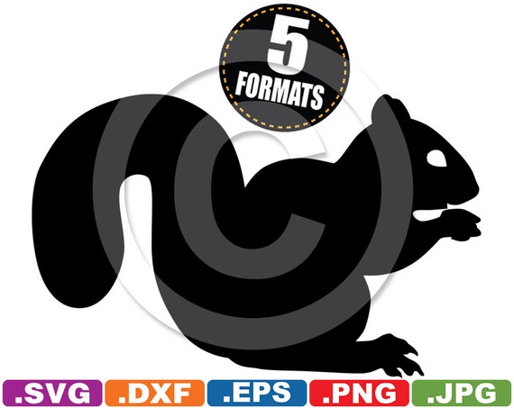 Download Squirrel Silhouette Clip Art svg & dxf cutting files for