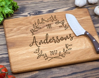 Custom Cutting Board, Wedding Gift, Cutting Board, Personalized, Cheese Board, Wood Cutting Board, Anniversary Gift, Family Name Board, Gift